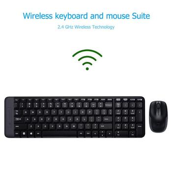 Logitech MK220 Combo Computer Mouse 104 Keys Wireless Keyboard 1000dpi USB Receiver Set Gaming Lap Top Gamer Original Optical